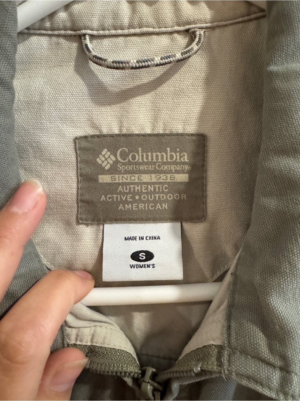 Vintage Columbia 100% Cotton Utility Jacket — Womens size Small - Picture 2 of 9